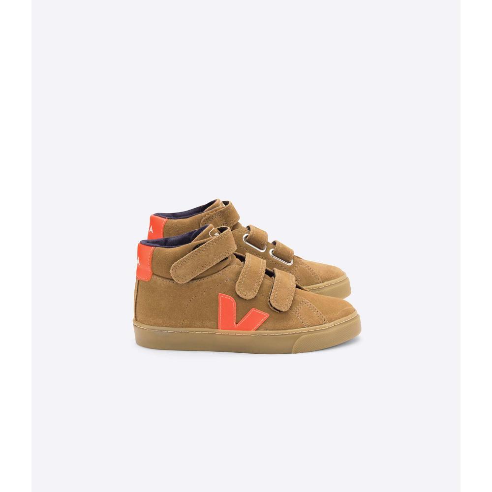 Veja ESPLAR MID SUEDE Hoog Kinderen Bruin | NL 679PJJ